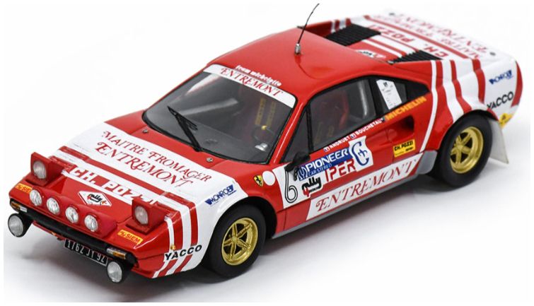 Autocollants Ferrari 308 GTB Tour Auto 1981 - Collection 6 Fentes Andruet - Décals France